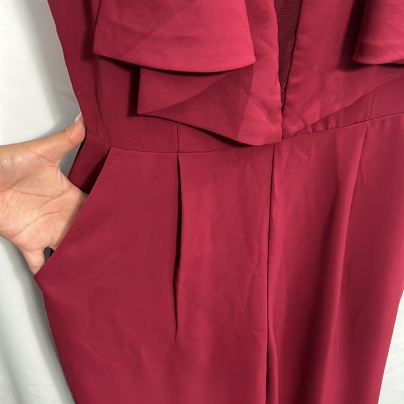 Mystic maroon pant romper with mesh on the breast area - Picture 3 of 5